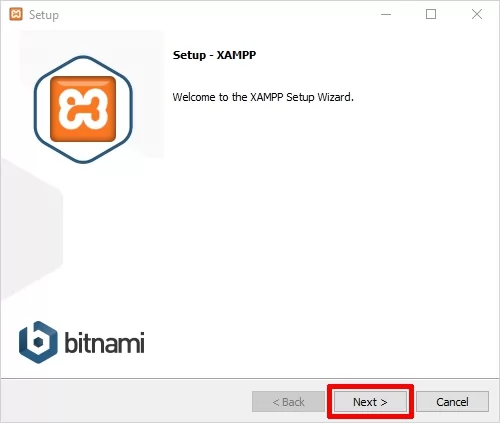 Welcome screen when you Install And Configure XAMPP on Windows 10