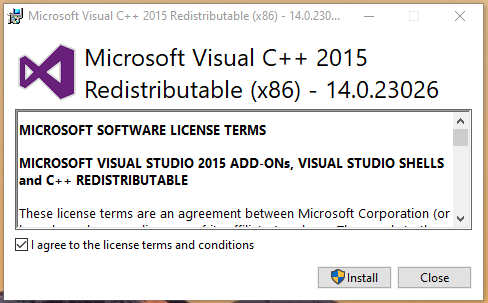 Install Visual C Redistributable 4