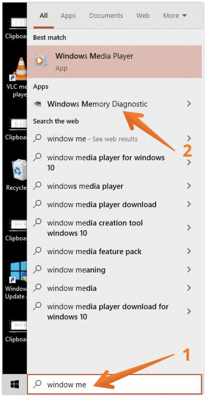 Click on Windows Memory Diagnostic